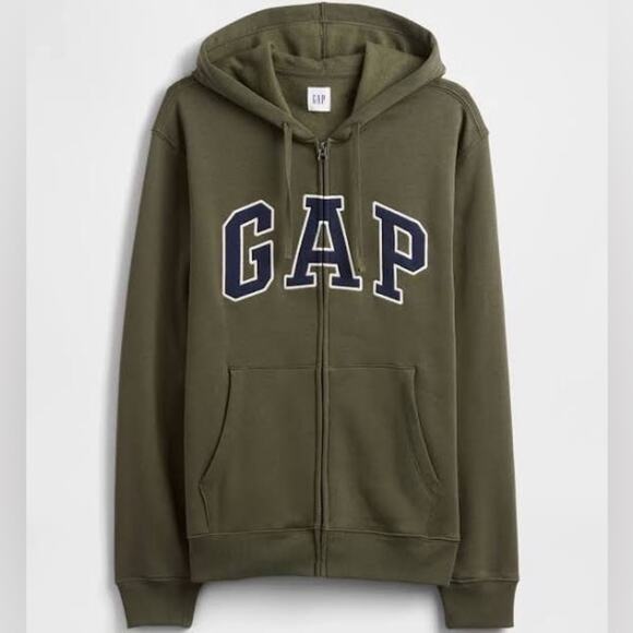 GAP Men’s SET Olive Green Zip Hoodie and Joggers MSRP $100 Size S - Picture 3 of 6